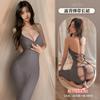 Roupa Íntima Sexy Roupa Íntima Sexy Vazada Costas Bonitas Tentação Amarrada Vestido Longo Diversão de Casal Vestido Longo com Fenda Longo de Alça terno