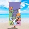 Toalla de playa de microfibra con estampado digital de dibujos animados para niños, ideal para nadar en la playa, gran oferta transfronteriza