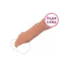 Funda de pene realista de silicona vibratoria de 10 frecuencias para hombres, funda de silicona líquida hueca con púas, alargada y engrosada, para asistencia de parejas