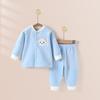Ropa Interior para Bebé con forro polar Traje Cárdigan Primavera y Otoño Ropa de Otoño para Bebé Niños Pantalones de Otoño para Niños y Niñas Abrigo Ropa de Otoño e Invierno