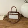 Bolso Bandolera de Hombro para Mujer 2025 Nuevo de Moda Retro Textura Diaria para el Trabajo y el Viaje con Bloques de Color Simples