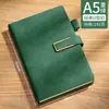 Caderno A5 de Pele de Ovelha Novo Estilo, Caderno Espesso para Reuniões de Negócios e Escritório, Pode Ser Impresso com Logo, Bloco de Notas Espesso Simples