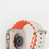 Para Apple Watch Ultra 8ª Geração Pulseira Marinha Bicolor 49mm Relógio de Silicone com Anel Duplo