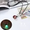 Collar de Cuentas Redondas Luminosas Mori Glaseado Degradado Cuerda Roja y Negra Cadena para Clavícula de Pareja Estudiante Hombre y Mujer Cadena