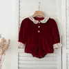 Vestido de menina Vestido de princesa Manga longa Bebê Meninas Bebê Bebê Envoltório Gordo Roupas Escalada Ano Novo Infantil Irmãs Roupas