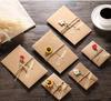 Corea del Sur Artes Creativas DIY Papel Kraft Retro Hecho a Mano Flor Seca Tarjeta de Felicitación Acción de Gracias Tarjeta de Bendición Tarjeta de Felicitación de Cumpleaños