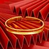 Agita el sonido pulsera de oro de mano rápida en vivo pulsera cóncava brillante chapada en oro al vacío pulsera cóncava brillante abierta