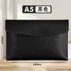 Bolsa de Archivo de Datos A5 Oficina de Negocios Bolsa de Archivo de Cuero PU Contrato Impermeable Almacenamiento Se Puede Imprimir con Logo y Portátil