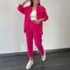 Ropa para Mujer de Tallas Grandes Transfronteriza Europea y Americana 2026 Nuevo Conjunto Casual de Camisa de Manga Larga Suelta de Crepé de Doble Capa Talla Grande