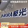 Letrero Luminoso LED Acrílico Acero Inoxidable para Puerta Exterior Pintura Letras Luminosas Traseras Producción de Tienda Personalización