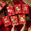 Sobres Rojos Personalizados Creativos Estilo Japonés Dibujos Animados Venta al por Mayor Personalizados Creativos Nuevo Modelo 2027 Efecto 5D Piel Sintética Paquetes Rojos