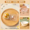 Empaque para pastelería de yema de huevo, charola base individual, pastel de nieve mooncake 75g, bolsa de papel para hornear, caja de blíster transparente amarilla, 50 piezas