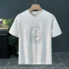 Camiseta Masculina Fina de Verão Roupas Masculinas Manga Curta Casual Tendência Roupas Soltas e Versáteis Camiseta Masculina de Manga Curta Algodão Puro