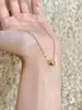 Nova Colar Pingente de Contas Olho de Gato Tendência para Mulheres, Corrente Simples Versátil da Moda Corrente de Clavícula Corrente Lisa Presente para Namorada