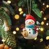 Natal Transfronteiriço Novos Produtos Mais Vendidos Acrílico Plano Boneco de Neve Natalino Atmosfera Festiva Decoração de Árvore de Natal Enfeites para Pendurar