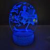 Luz Nocturna 3D de Halloween Visión Estéreo Colorida Control Remoto USB Enchufe Lámpara de Mesa Acrílica Lámpara de Ambiente de Calavera