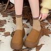 Zapatillas de Media Caña Retro Marrones de Suela Gruesa para Mujer de Celebridad de Internet Ropa Exterior 2025 Nuevo Otoño e Invierno Aumentadoras Antideslizantes Zapatos Birkenstock