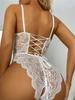Comércio exterior europeu e americano lingerie sexy nova alça de renda virilha aberta perspectiva sexy backless wear geração de pijamas de uma peça atacado