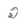 Anillo Abierto de Mariposa con Diamantes Brillantes Estilo Coreano Super Hada y Hermoso para Mujer Cobre Chapado en Oro Exquisito Lujo Accesible Estilo Suave Anillo Ajustable