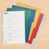 Papel de partición de color a4 carpeta de papel de plástico de color papel de partición etiqueta de archivo en blanco notas página de datos porosa