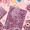 Papel de Cópia Wx211 Estampa de Leopardo Rosa 17g Papel de Embrulho à Prova de Umidade para Doces de Presente Papel Decorativo Animal Print Perolado