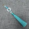 Yixiangfei 8B-5 Anillo de Correr Cierre de Langosta Borla 8 Borlas Estilo Antiguo Accesorios Dinastía Han Colgante para Ropa Artesanía Decoración
