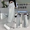 Jeans Holgados para Niñas Primavera 2026 Nuevo Estilo Pantalones Súper Elegantes para Niños Atuendo de Primavera para Niñas Niños Grandes Pantalones Rectos de Pierna Ancha