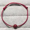Pulsera Roja de Cuerda DIY de Cinabrio Zijin para Mujer Hombre Benmingnian Estudiante Seguridad Paz Cuerda de Mano Tobillera Pulsera Tejida a Mano