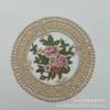 Posavasos Encaje Europeo Retro Bordado Atrezzo Fotografía Ins Decoración de Escritorio Recortado Accesorios Juego de Té Mantel Aislado