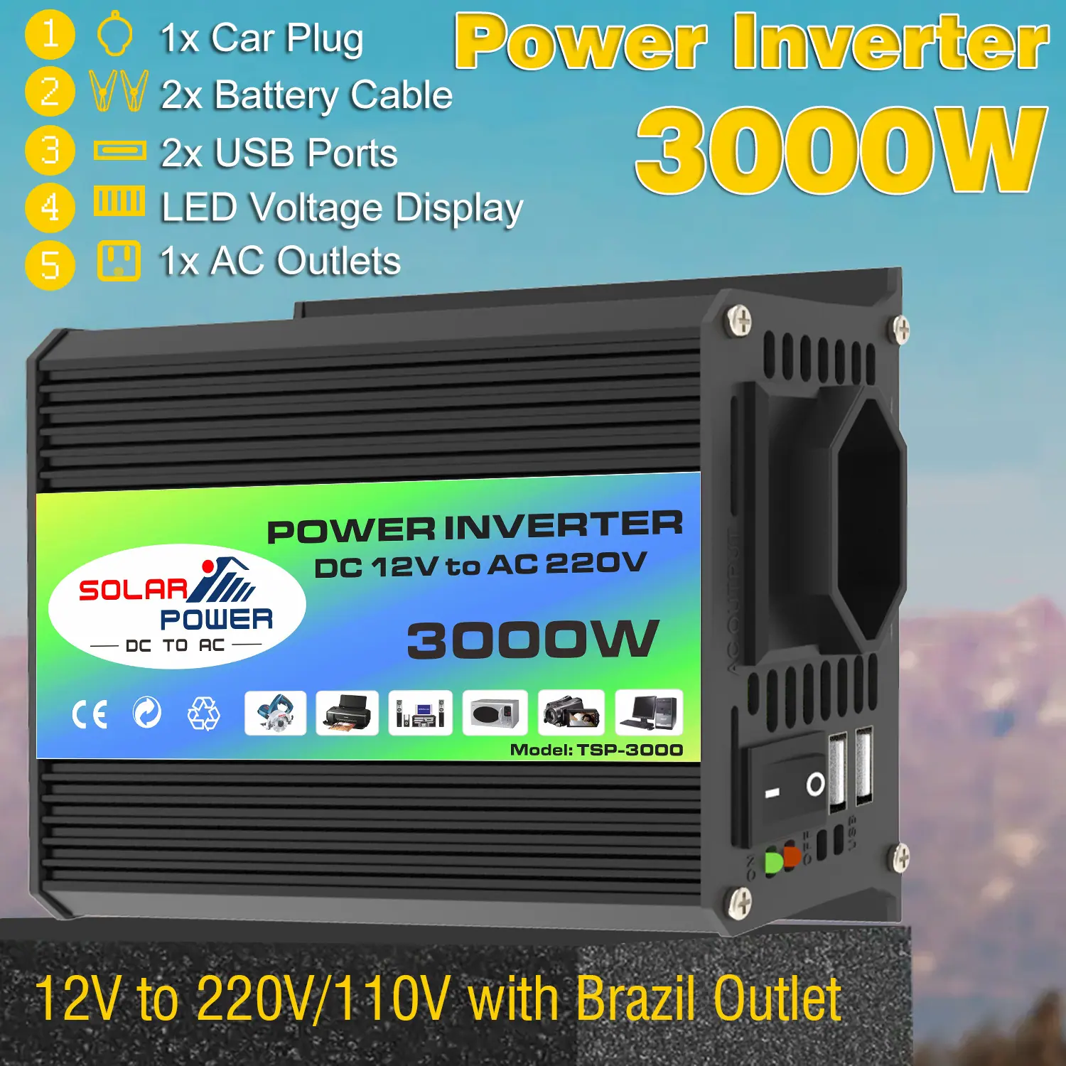 T1-3000W 巴西规 黑色 1 主图1