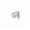 Sirena Azul~ Anillo de Cola de Pez con Goteo de Aceite de Circonita Súper de Hada, Anillo de Lujo Ligero de Alta Gama con Temperamento Dulce y Elegante para Mujeres