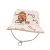 Chapéu de Pescador para Crianças, Chapéu de Sol Fofo de Capivara em Desenho Animado, Novo Estilo Primavera/Verão 2026, Chapéu Bucket para Meninos de 2 a 6 Anos