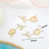 Accesorios para pulseras, collares, joyería DIY versátiles y creativos, colgante geométrico con circonita de rhinestone microincrustada, chapado en cobre de oro real 18K