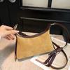 Moda Transfronteriza 2025 Nuevo Nicho Retro Gamuza Bolso de Axila para Mujer Textura Moda Bolso Cruzado Tipo Dumpling Bolso de Hombro