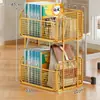 Caja de almacenamiento de libros para aulas de estudiantes de secundaria, caja de libros con ruedas, estante de almacenamiento de bolsas de libros móvil, carrito de libros para estudiantes