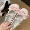 Outono de 2026 Novos Sapatos Lolita Sapatos Mary Jane com Laço Salto Grosso Aumenta Altura Uma Tira Solado Macio Sapatos Lolita para Mulheres