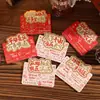 Tarjeta de felicitación estilo nuevo con sello dorado de buena suerte, Tarjeta universal para fiestas, Tarjeta de felicitación de Año Nuevo, Llega la buena suerte, Texto inspirador, Tarjeta pequeña, Bendiciones