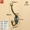 Chengyu Guarda-Roupa Grande Gancho para Pendurar Gancho Duplo Ferragens Metálicas Liga Gancho para Casaco Gancho para Bolsa Estilo Chinês Retrô Gancho para Chapéu