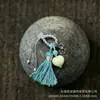 Colgante Optimizado con Forma de Corazón de Concha Rosa Reina Cadena para Teléfono Llavero con Borla Trenzada Joyería Estilo Chino Amuleto de Bolso de Cera de Abeja