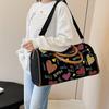 Bolsa de Viaje para Mujer de Gran Capacidad, Moderna, Ligera, para Corta Distancia, de Lona, Portátil, Bolsa de Gimnasio, Sentido Avanzado, Bolsa de Equipaje de Viaje