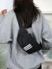 Riñonera Deportiva Casual Versátil de Moda Gran Capacidad Rayada Simple Moderna Bolso de Pecho para Exteriores Viajes Cruzado de un Solo Hombro