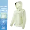 Nova Roupa de Proteção Solar de Verão para Mulheres, Proteção UV Upf50+, Seda Gelada, Roupa Leve com Capuz para Uso Externo para Homens e Casais