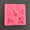 Molde de Silicona para Modelado con Tema Navideño Hecho a Mano Molde para Pastel Plegado Molde para Caramelo Plegado Herramienta Plegada Herramienta Decorativa Molde para Pastel