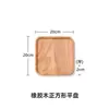 Bandeja de madera de caucho, bandeja de servicio de madera maciza estilo japonés, platos para frutas rectangulares y redondos, al por mayor para hoteles, barbacoas y servir bocadillos