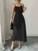 Site independente TikTok comércio exterior transfronteiriço vestido de rede com alça estilo maduro de verão cintura alta modelador vestido evasê para mulheres