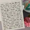 Pegatinas de uñas en inglés cursiva europeas y americanas, adhesivas planas, versátiles pegatinas de arte de uñas en inglés para DIY, accesorios, modelo DH