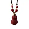 Colgante Exquisito de Calabaza de Cinabrio Crudo con Alto Contenido de Oro Púrpura Cristalino Colgante de Collar Rojo Imperial Venta al por Mayor Dropshipping