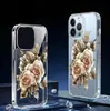 Flor de Champagne Sucção Magnética Adequado para Apple Iphone15/16/17Promax Transparente Cobertura Total 16 Proteção de Capa de Celular