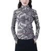Nova Roupa Feminina da Gejia 2024 Outono e Inverno Nova Versátil Modelagem Emagrecedora Roupa de Trabalho Camisa de Malha Segunda Pele Camiseta Colorida de Manga Longa