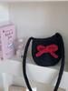2024 Saco de Ovos Caseiro Macaron Pelúcia Oval Bonito Pequeno Mochila Crossbody Arco Bolsa de Telefone Móvel